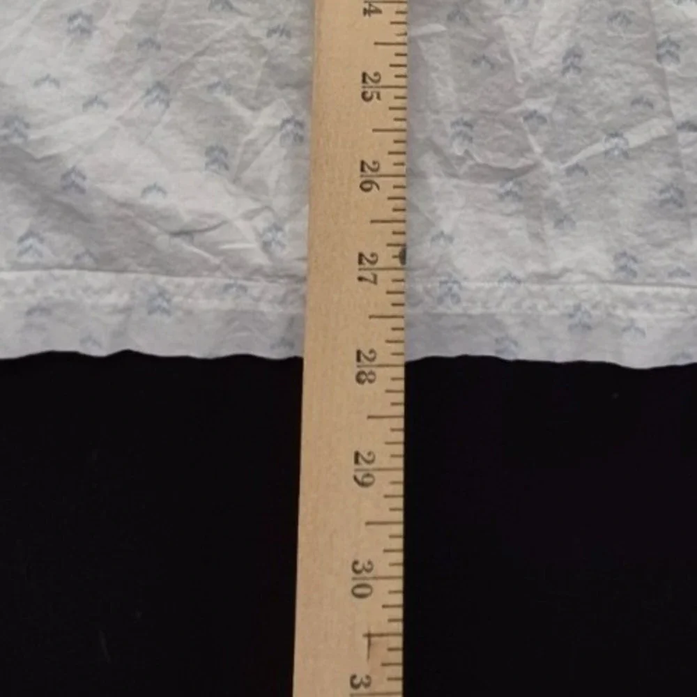 Banana Republic men's white short sleeve‎ button up blue print slim fit LG